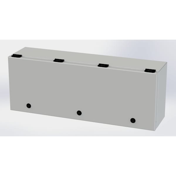 1/4 Turn Latch Electrical Enclosures, 9 in H, 6 in D, 24 in W, NEMA 3R, 4, 12, 13, Carbon Steel